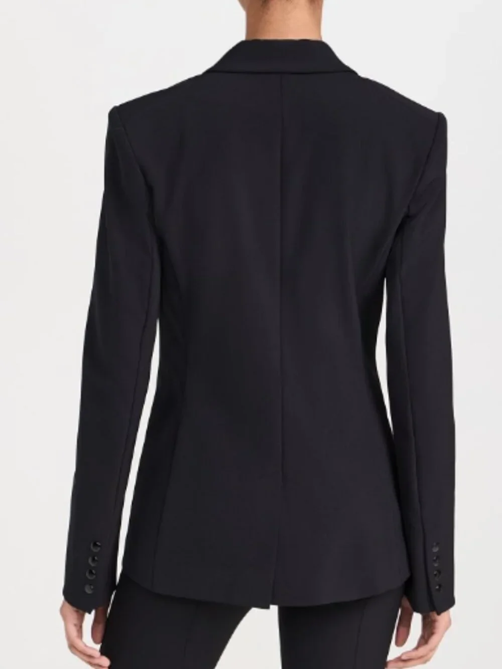 VERONICA BEARD I Classic Black Core Scuba Single-Breasted Jacket Blazer, 8